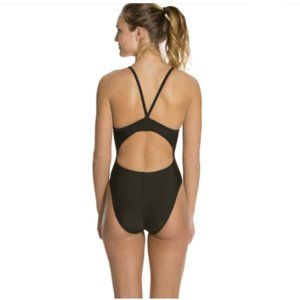 iSwim Essential Solid Thin Strap One Piece Swimsuit Women's Size 2-4
